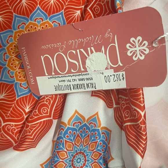 orange and Blue Patterned ever-dry performance skirt - Picture 2 of 3